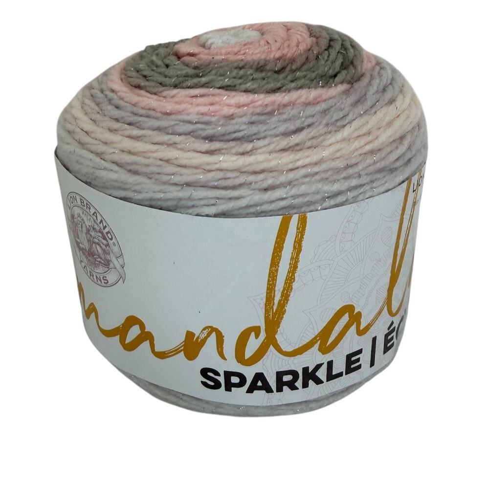 Lion Brand Yarns Mandala Sparkle Cake Nova 319 3.5 oz 328 Yards